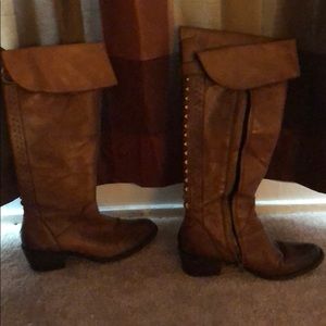 Vince Camuto two tone calf boots
